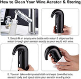 Electric Wine Aerator & Automatic Wine Dispenser, USB Rechargeable One-Touch Wine Decanter Pourer, Fast Aeration Wine Accessories