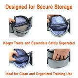 Dog Training Treat Pouch with Poop Bag Dispenser, Secure Zipper Pouch, Puppy Reward Bag, Hands-Free Waist Belt, Reflective Design for Walking and Obedience Training, Black