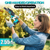 Mini Chainsaw Cordless, 6 Inch Battery Powered Electric Chain Saw, Portable Handheld Small Tree Trimmer (Includes 2 Batteries and 3 Chains)