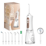 H2ofloss Potable Water Flosser with Beginner Tip – 5 Oral Care Modes, 2500mAh Rechargeable Dental Irrigator with 300ml Tank, IPX7 Waterproof, Portable for Braces, Teeth & Gums, Travel-Friendly