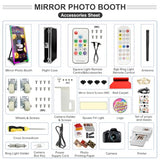 Mirror Photo Booth 65" with Camera and Printer,43'' Interactive Touch Screen