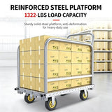 Duty Flatbed Push Cart Dolly Hand Truck Platform Truck