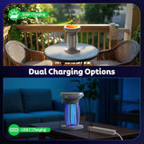OnBeam Solar Bug Zapper Outdoor, Mosquito Zapper Outdoor Waterproof Electric Fly Zapper Rechargeable Mosquito Killer with Solar Panel, 4200V Fly Trap Indoor for Home Backyard, Patio, Garden, Camping