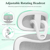 SUNNOW Ergonomic Office Chair, Comfy Mesh Desk Chair, High Back Computer Gaming Chairs with Adjustable Lumbar Support, Flip-Up Arms