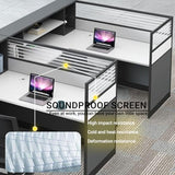 STLWR Cubicle Desks with Privacy Screens