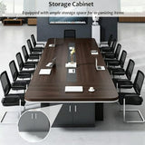 15FT Large Conference Table, 16-18 Person Rectangular Office Meeting Table