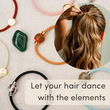 By Lilla Zodiac Bracelet Hair Ties for Women – Hair Tie Bracelet with Gold Accents - Boho Jewelry for Wrist and Ponytail (Scorpio)