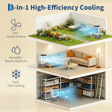 GarveeTech Evaporative Air Cooler with Remote & Timer, 3500 CFM Portable Swamp Cooler Fan with 8.4 Gal Water Tank, 3 Speeds, 120° Oscillation, Blows Cold Air for Home Office Workshop Garage