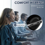Wireless Headset with Mic for Work, Bluetooth Headset with Noise Canceling Microphone with Dongle