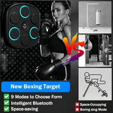 2025 Intelligent Music Boxing Machine for Adults,Black Music Workout Machine with Smart Display Screen Punching Machine, Electronic Boxing Trainer with Boxing Gloves