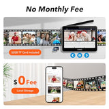 Wireless Smart Video Doorbell Intercom System, WiFi 1080P Video Doorbell Camera with Monitor,