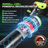 Opuliv Leaf Blower Cordless, 2in1 Electric Cordless Leaf Blower w/ 2 Batteries & Charger, 4 Wind Speed, 2 Handheld Modes, 4.0/5.0AH Battery, Lightweight Blowers