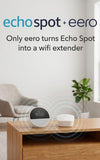Amazon Echo Spot (newest model), Great for nightstands, offices and kitchens, Smart alarm clock, Designed for Alexa+, Glacier White