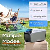 BAYKUL Portable Tent Air Conditioners,6800/7500 BTU Cooling&Heating 5-in-1 Portable Air Conditioner,Compact Design for Indoor & Outdoor Use for Picnics,Truck,RV,Van Parking Cooling