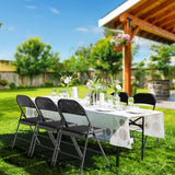 Bonnlo Folding Chair with Comfortable Padded Cushion and Back