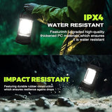 elesall Camping Lantern, 3000LM LED Rechargeable Battery Operated Lantern, 5 Light Modes, COB Waterproof Lantern Flashlight, Camping Light for Power Outage, Hurricane, Survival, Hiking(Black)