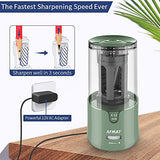 Auto Stop, Super Sharp & Fast, Electric Pencil Sharpener Plug in for 6-12mm No.2/Colored Pencils/Office