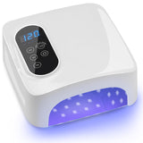 PASSHA 72W Cordless LED Nail Lamp, Rechargeable UV Nail Dryer for Gel Polish, Portable Manicure Light with 4 Timers, LCD Display, 36 LED Beads