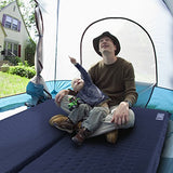 KAMUI Self Inflating Sleeping Pad - 2 Inch Thick Camping Pad Connectable with Multiple Mats for Tent and Family Camping (Blue)