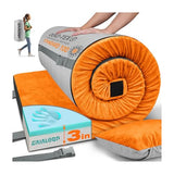 Gaialoop 3 Inch Memory Foam Camping Mattress, Dual Layer Thick Sleeping Camp Pad for Car Tent Cot, Roll-Up Portable Glamping Floor Bed for Guests Sleepover[Kid: 62 * 23 * 3"]