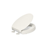 KOHLER 25875-96 Hyten 3" Height, Elevated Soft Close Elongated Toilet Seat, Contoured Seat with Grip-Tight Bumpers, Quick-Attach Hardware, No Slam Toilet Seat, Biscuit