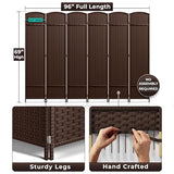 Sorbus 6 Panel Room Divider 6 ft. Tall - Privacy Screen, Extra Wide Double Hinged Panels