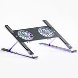 ASWRTYJO Aluminum Adjustable Laptop Stand for Tablet Support Notebook Cooling Fan Pad Holder