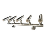 Adjustable Stainless Steel 5-Rod Holders Marine Boat Fishing Rail Mount Accessories