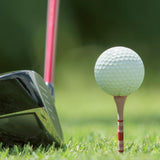 Obirdie Bamboo Golf Tees (50-Pack, 2.75 & 1.5 Inch, Pink & Red) & Magnetic Golf Towel (18x18 in., Pink Stripe, with Detachable Clip)