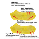 Sunew 3 Pairs Viscose Bamboo Socks Women Soft Cushioned Moisture Wicking Comfortable No Show Low-Cut Workout Ankle Running Hiking Golf Socks Yellow S