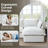 Oversized Modular Sectional Sofa, Comfy Down Fill Cloud Couch, 3 Seater Modular Sofa Couch with One Single Seat