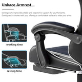 OS MOTOR Gaming Chair with Headrest and Lumbar Support, Ergonomic High Back Office Chair (White)