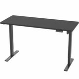 Electric 60 x 24 in Standing Desk, Memory Height Adjustment, 1B Series, Holds 220 lbs, One-Piece Black Top, Black Frame