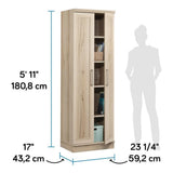 Sauder HomePlus Two Door Storage Cabinet/Pantry Cabinet, Pacific Maple Finish