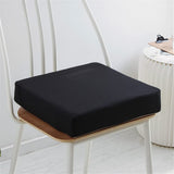 Memory Foam Chair Cushion - Non-Slip Seat Pads for Indoor & Outdoor Use, Comfortable Lift Cushion for Sofa, Office, Car - 45x45cm, 8cm Thick, Black Square