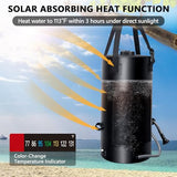 SPACEREST Solar Shower Bag, 3 Gal/11L Solar Heating Camping Shower Bag, On-Off Switchable Shower Head, Portable Shower with Thick Tarpaulin for Camping, Surfing, Outdoor Traveling, No Tear & Leak