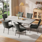 ZckyCine 6-Piece Extendable Dining Table Set