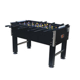 54-inch Soccer Table with American Sporty Design, Foosball Football Game Table for Kids Adults, Wooden Steel Construction Black for Indoor Family Dining Room