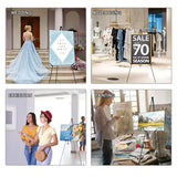 Easel Stand for Display, 10 Pack Portable Foldable Metal Easel, Easels for Signs Wedding Logos