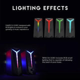 NJJOWRQ 3.5mm Wired Mode Speakers Stereo Surround for Music Game Loudspeakers PC Laptop Phone TV