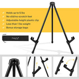 Magicfly 6 Pack Tabletop Easel, Black Steel Table Top Easels for Display, Adjustable & Portable Tripod Easel with 6 Storage Bags, for Signs, Posters, Holds 5 lbs