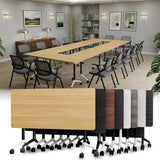 Modern Folding Conference Table,Conference Room Tables with Flip Top