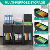 Rolling File Cart with Wheels Hanging Files,Rolling File Cabinet Organizer,Rolling Hanging File Folder Cart on Wheels