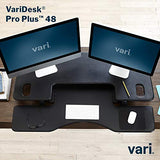 Vari VariDesk Pro Plus 48 - Adjustable Desk Converter with 11 Height Settings - Laptop Sit Stand Desk