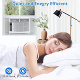 Window Air Conditioner 6000 BTU Smart, Cool Up to 250 Sq. Ft. with Remote WiFi Control, Energy Saving, Quiet, Dehumidification, Cooling, White for Office, Bedroom, Kitchen