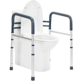 Lianjindun Toilet Safety Rails, Adjustable Toilet Frame for Elderly, Seniors, Handicap & Disabled, Foldable Handicap Toilet Handles Fit Any Toilets (Blue)