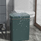 BXFIRS ABS Material Sensor Smart Household Automatic Trash Can with Lid for Bathroom Kitchen Garbage bin(Gray)