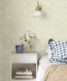 MelunMer Beige Peel and Stick Wallpaper Floral Stick on Wall Paper Boho Leaf Contact Paper for Cabinet Removable Self Adhesive Wallpaper Bathroom Waterproof Neutral French Floral Shelf 17.3 x 78.7In