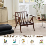 Black Leather Office Accent Chair Set of 2 with Wooden Arms, Comfy Guest Waiting Room Chairs