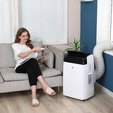 12,000 BTU Black Portable Air Conditioners for Room Up to 500 Sq.Ft, 3-In-1 Quiet Cooling AC Unit with Fan & Dehumidifier, Remote Control, 24H Timer, Remote Window Mount Exhaust Kit, Easy to Move